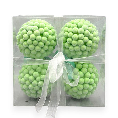 Pom Pom Christmas Ornaments 4"