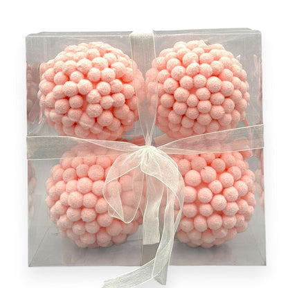 Pom Pom Christmas Ornaments 4"