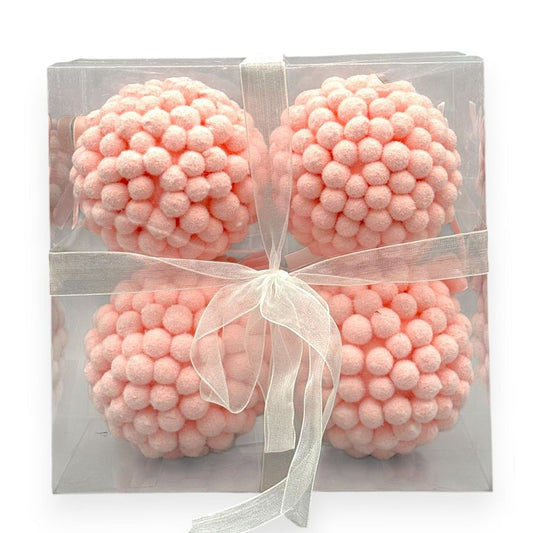 Pom Pom Christmas Ornaments 4"