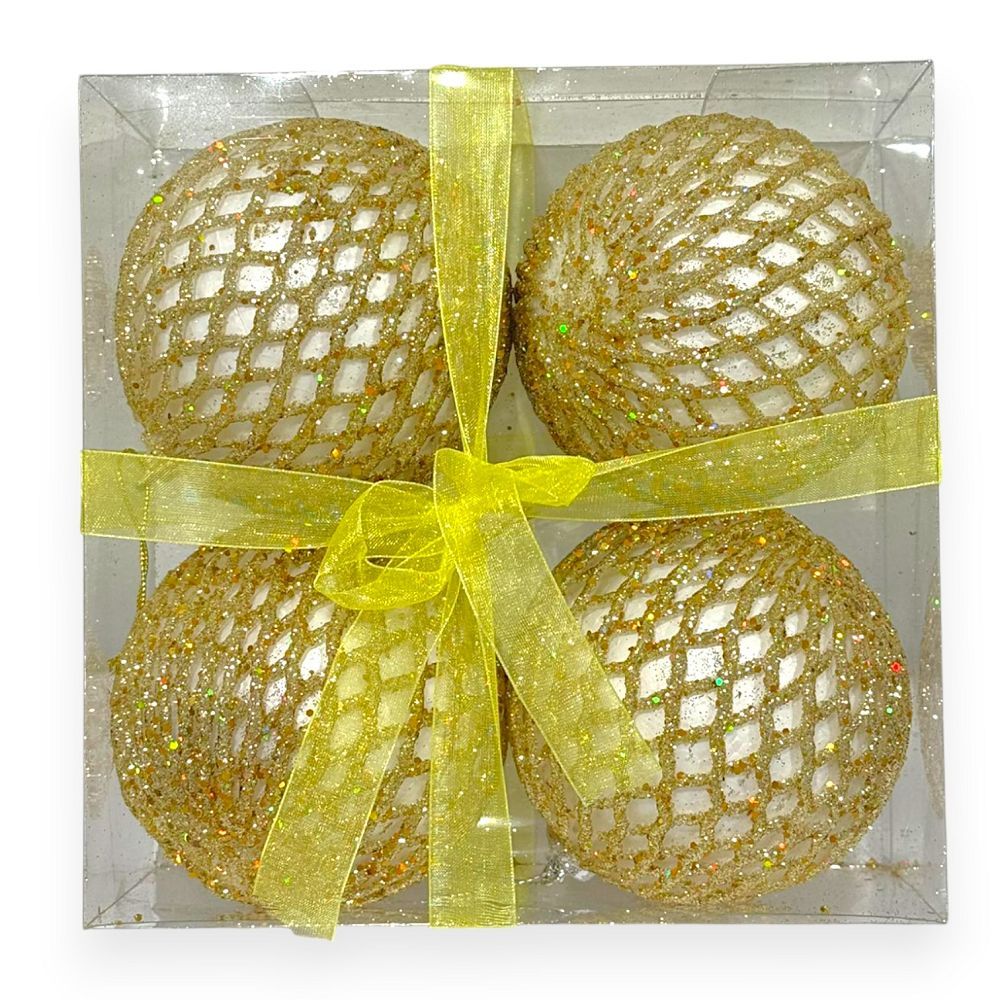 Luxury Glitter Mesh Ball 4"