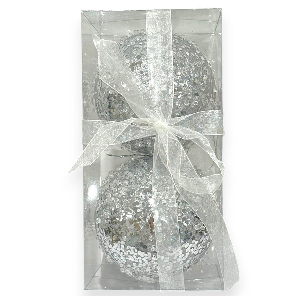 Crystal Sequin Christmas Ball 5"