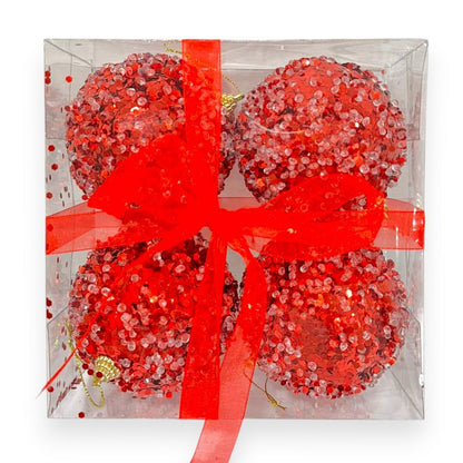 Crystal Sequin Christmas Ball 4"