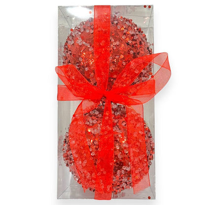 Crystal Sequin Christmas Ball 5"