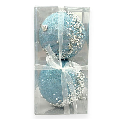 Luxury Pearl & Sequin Christmas Ball 5"