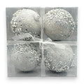 Luxury Pearl & Sequin Christmas Ball 4"