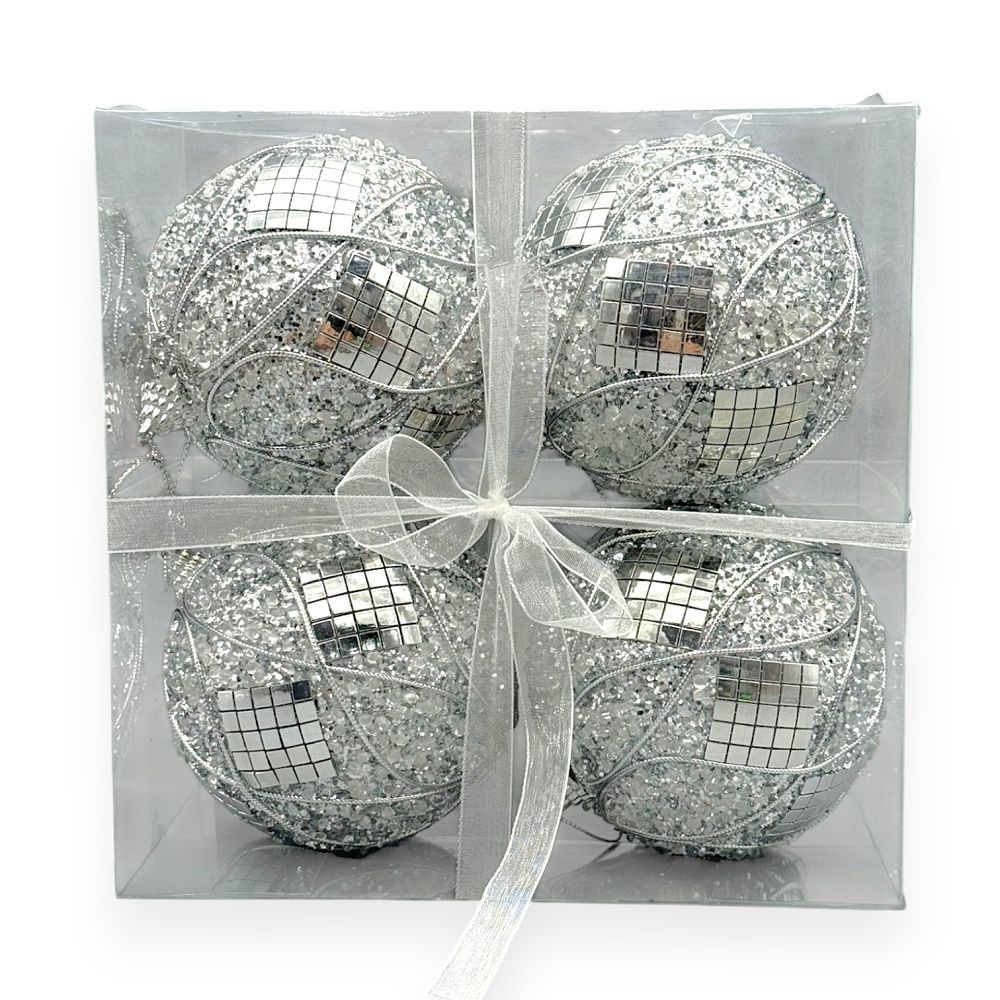 Mirror Mosaic Swirl Christmas 4"