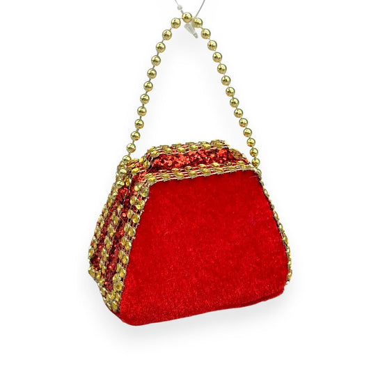 Velvet Purse Christmas Ornaments 3"