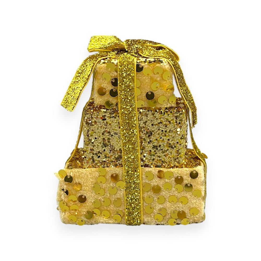 Stacked Sequin Gift Box 3.5"