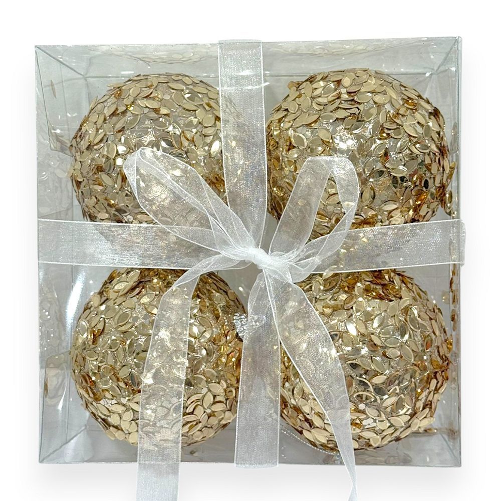 Deluxe Sequin Ornaments 4"