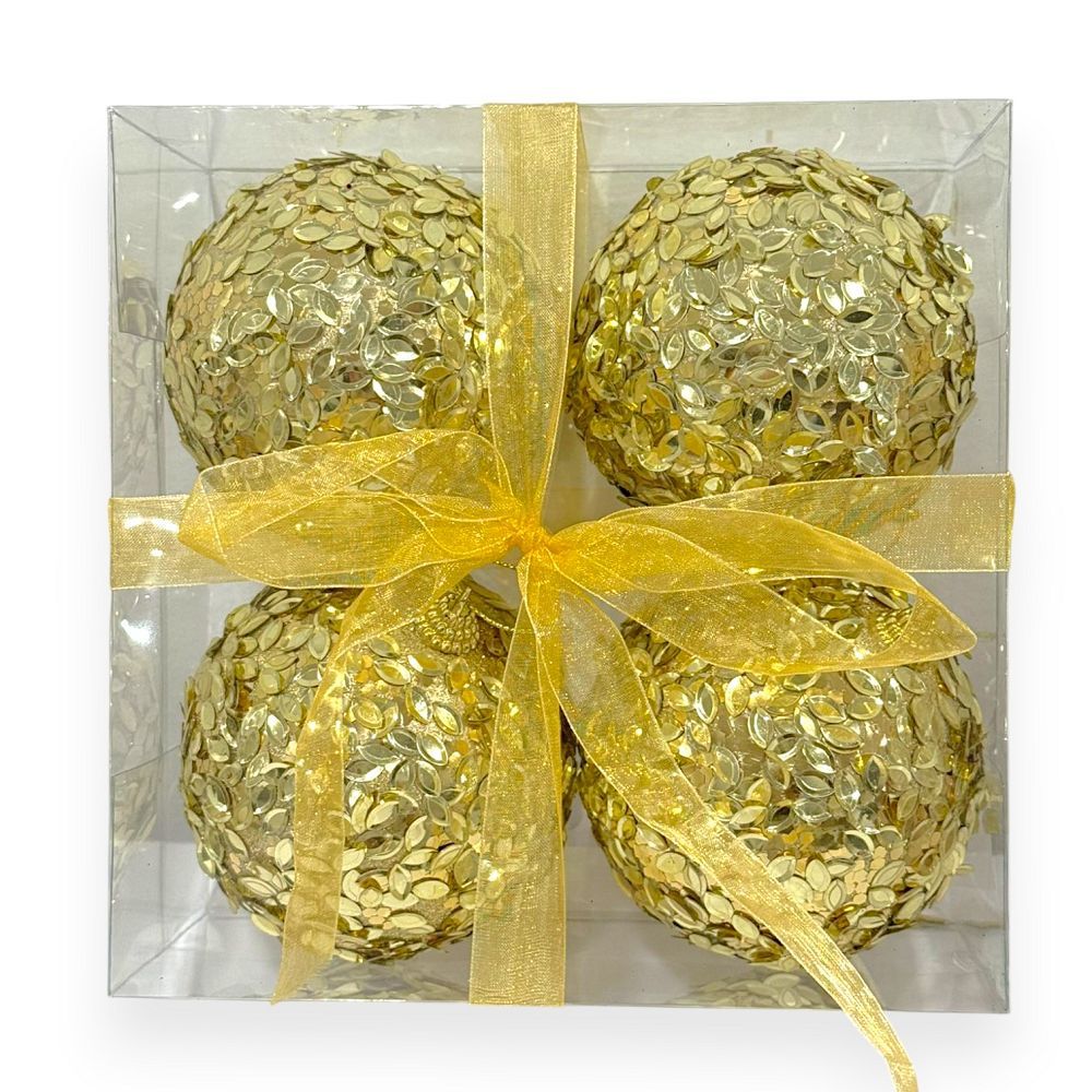 Deluxe Sequin Ornaments 4"