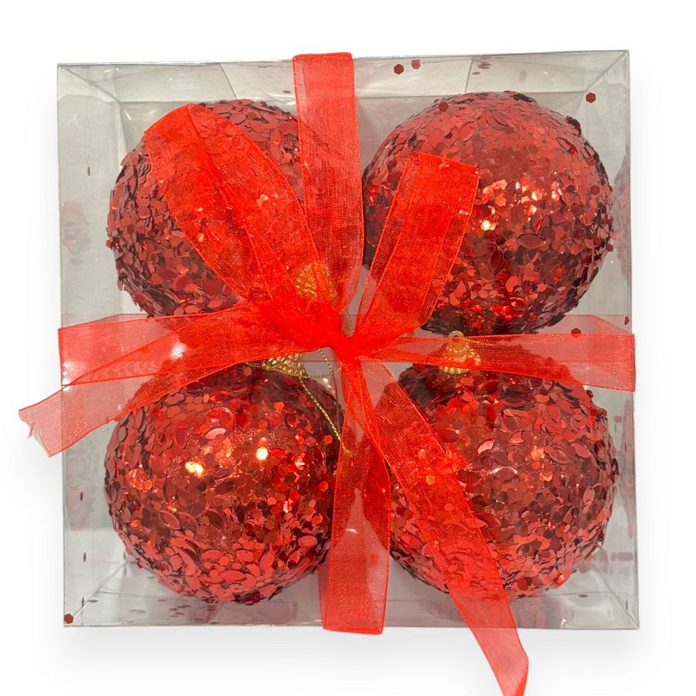 Deluxe Sequin Ornaments 4"