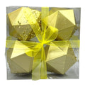 Geometric Glitter Christmas Orn 4"