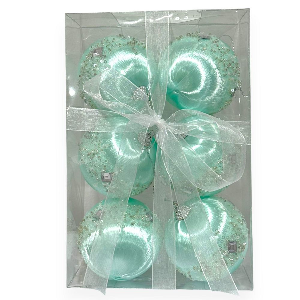 Satin-Finish with Beaded Details Orn 3"