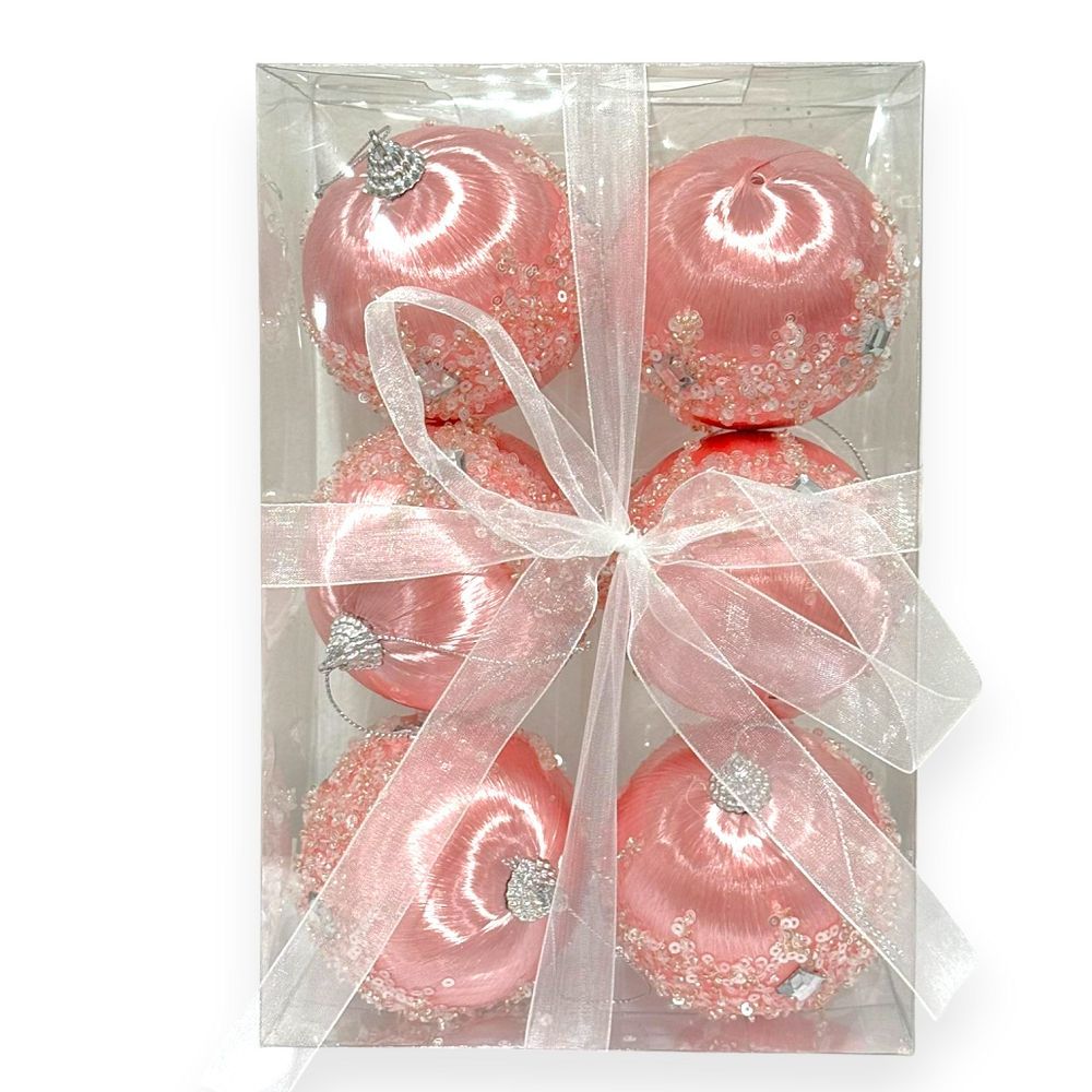 Satin-Finish with Beaded Details Orn 3"