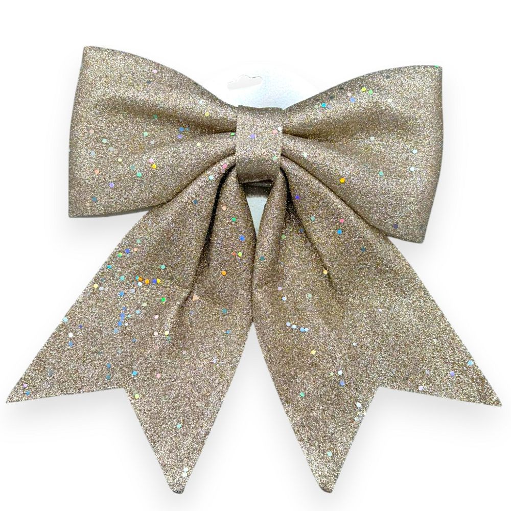 Glitter Christmas Bow 12"x14"