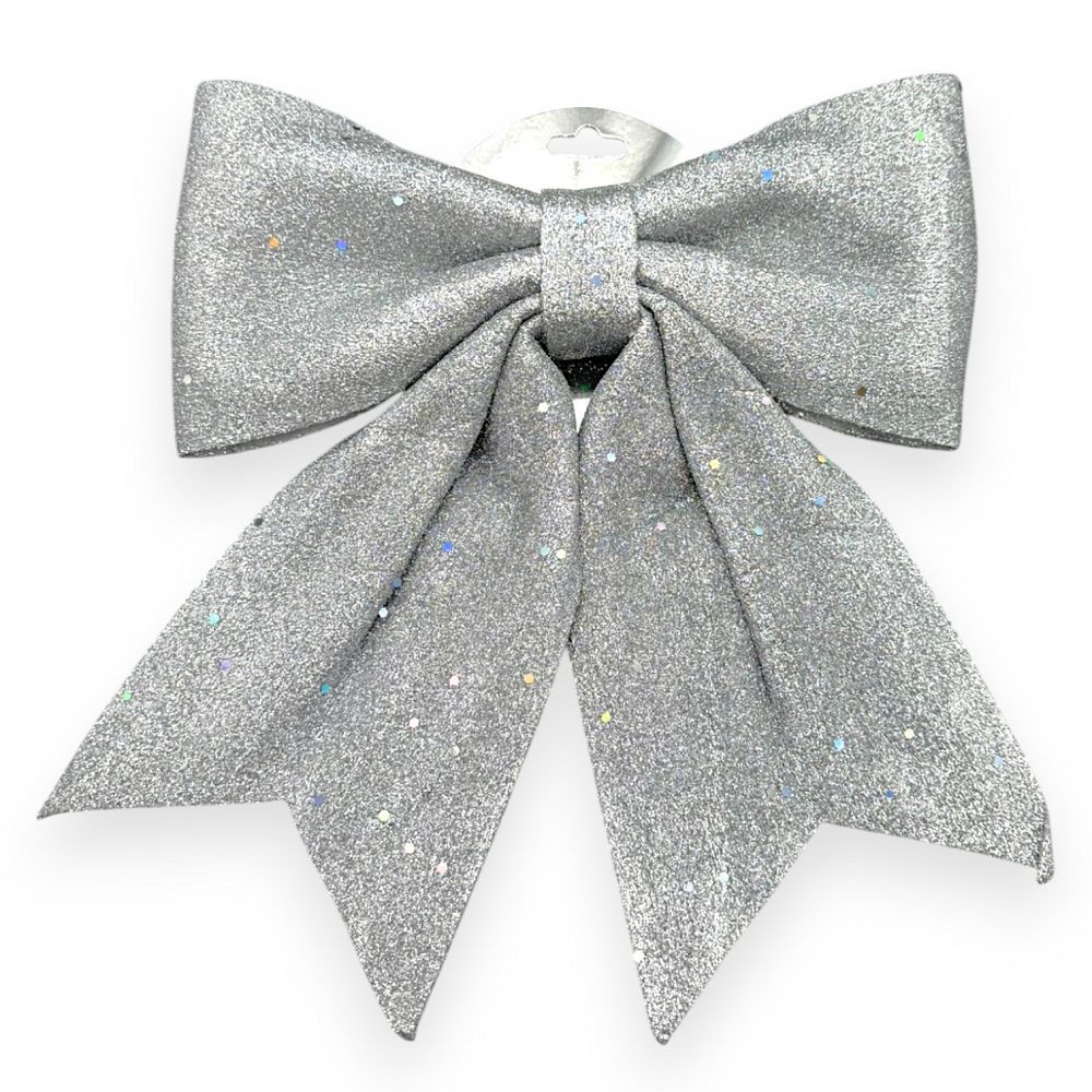 Glitter Christmas Bow 12"x14"