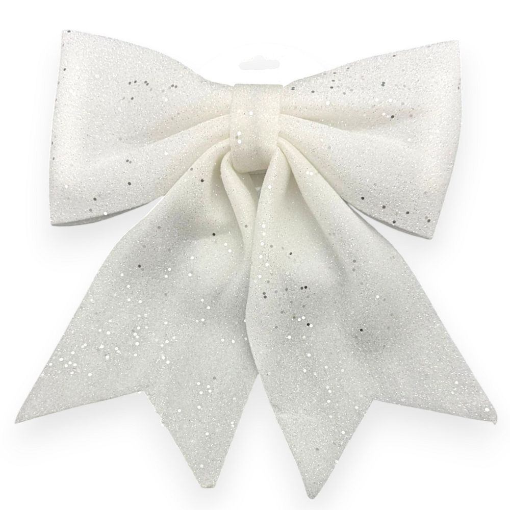 Glitter Christmas Bow 12"x14"