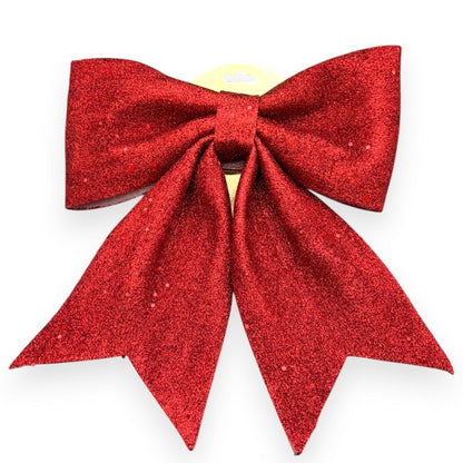 Glitter Christmas Bow 8"x10"