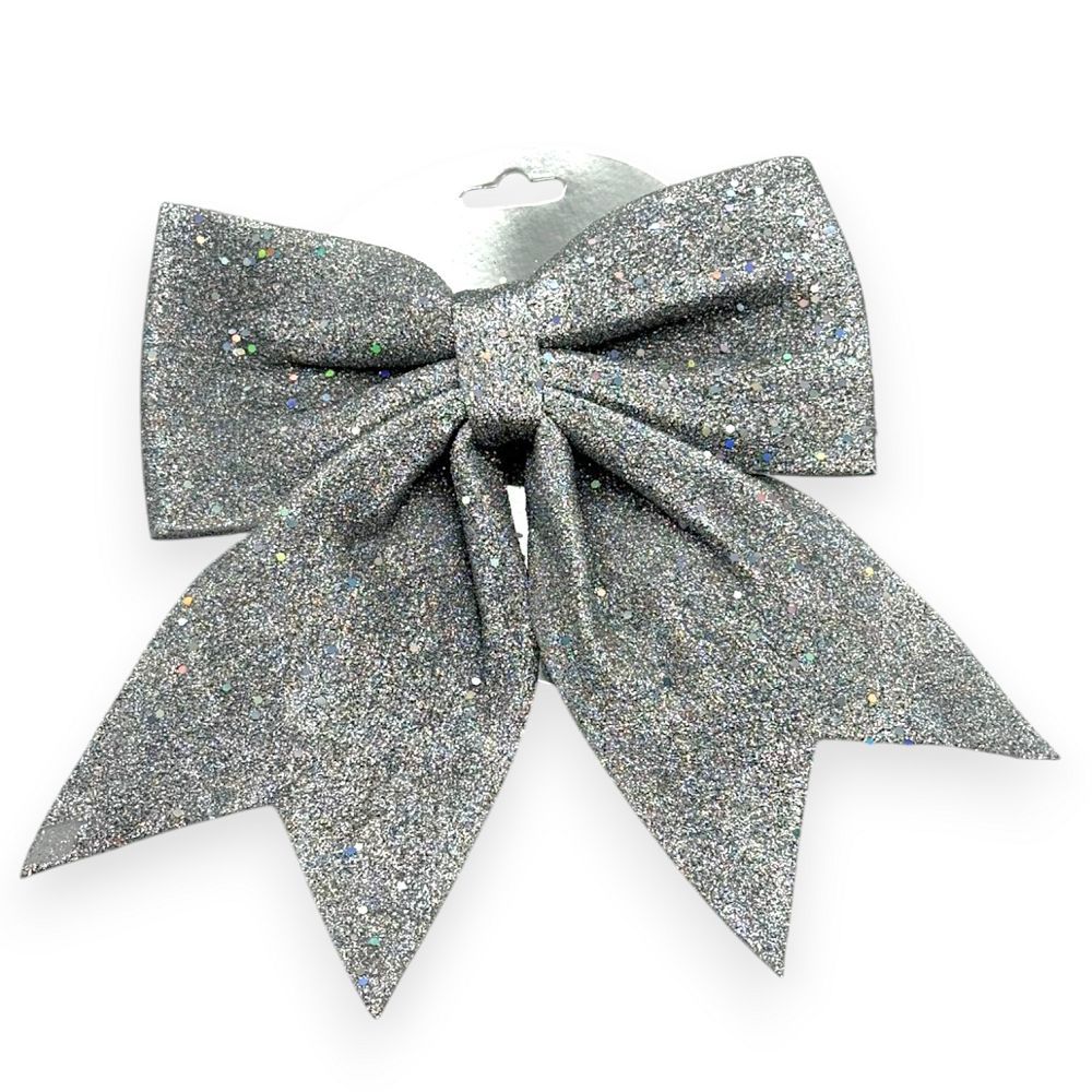 Glitter Christmas Bow 8"x10"