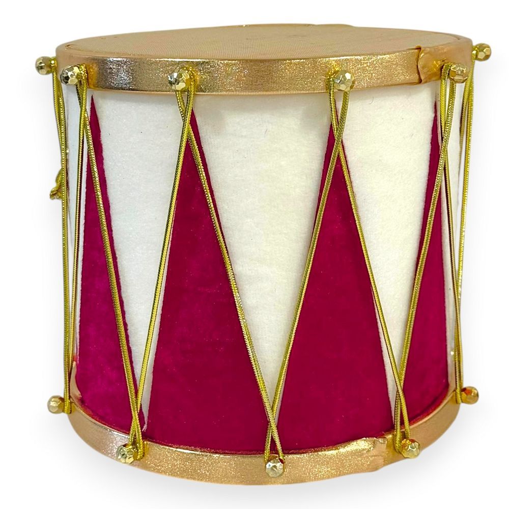 Velvet Christmas Drum Ornament