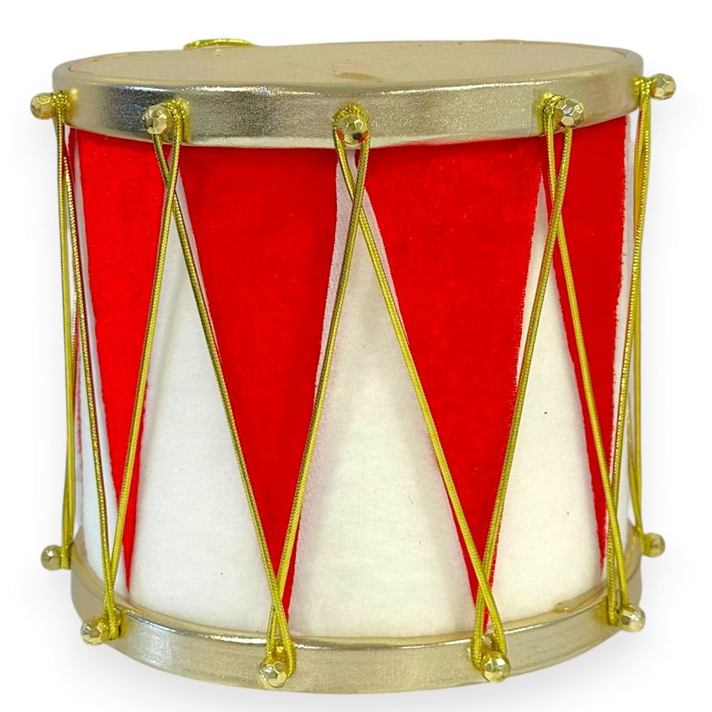 Velvet Christmas Drum Ornament