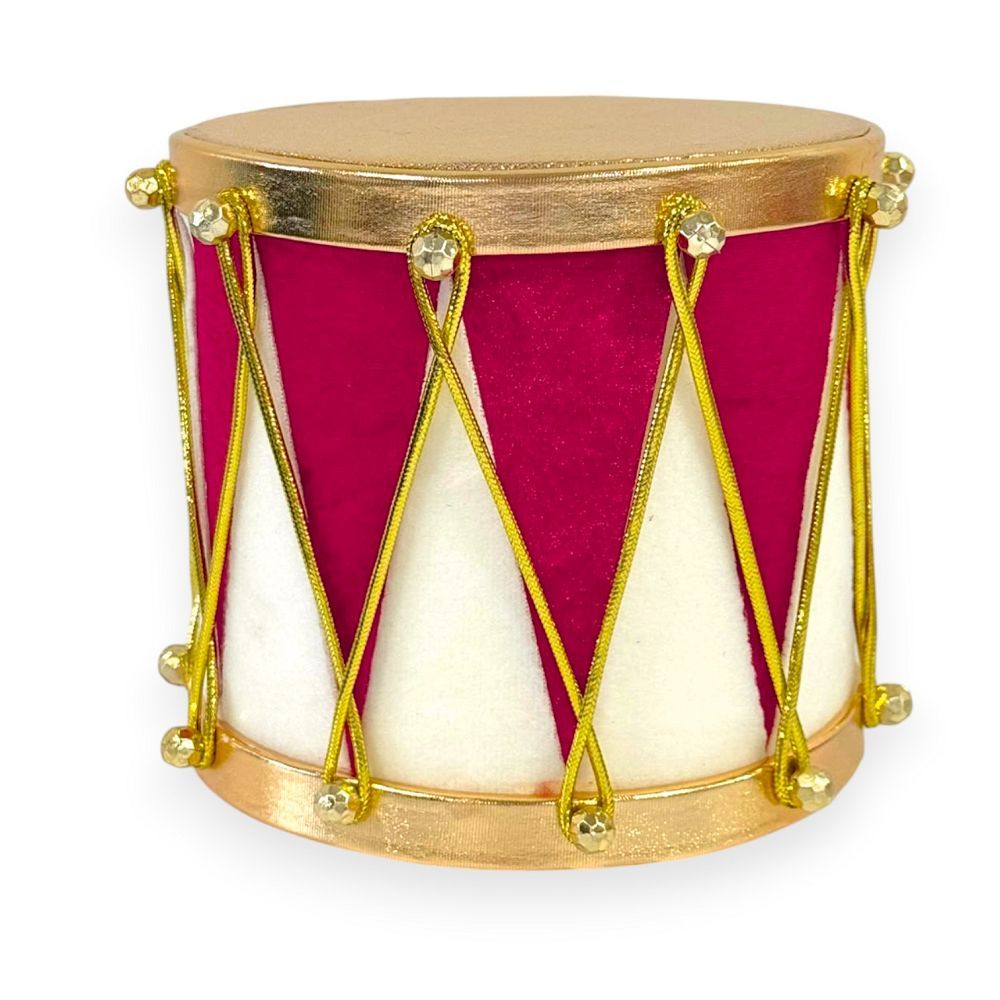 Velvet Christmas Drum Ornament