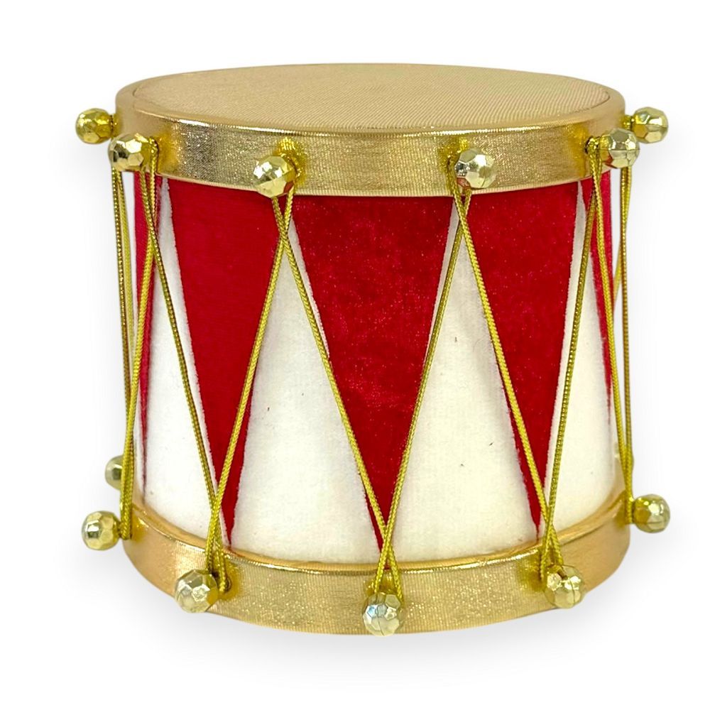 Velvet Christmas Drum Ornament