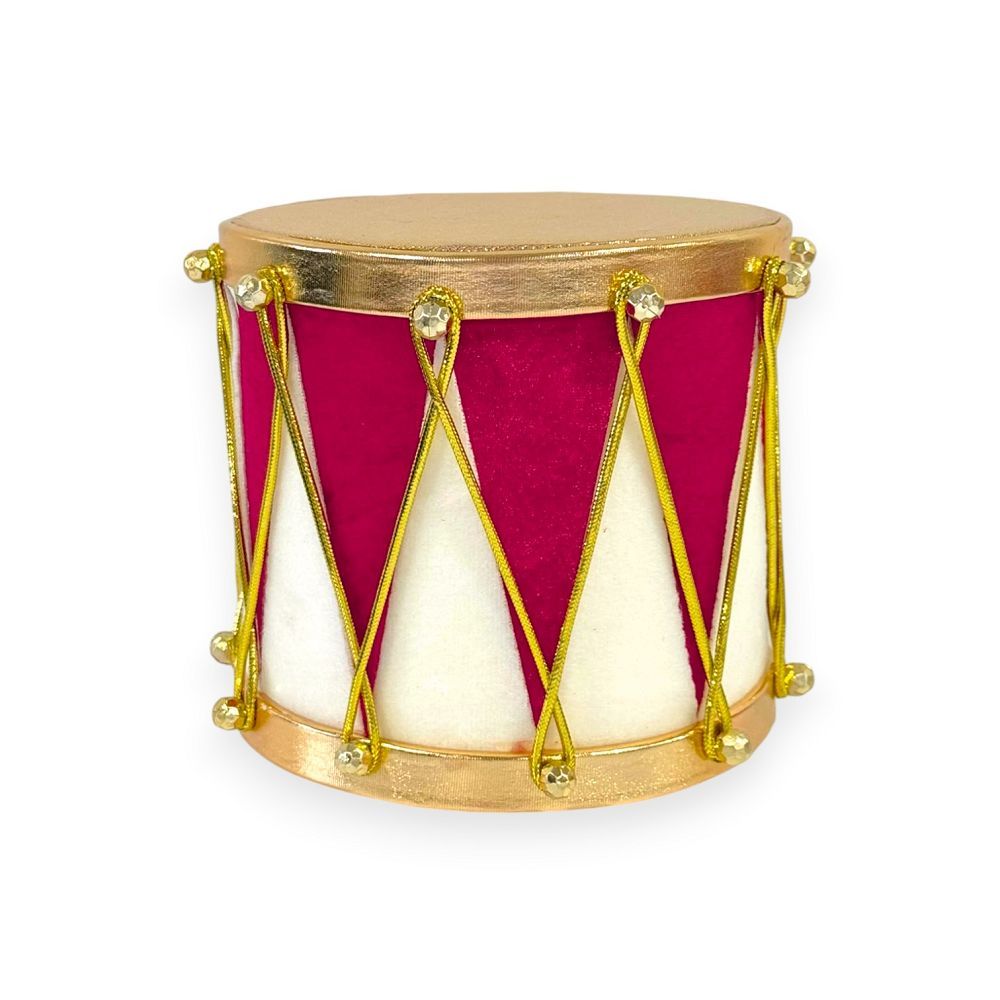 Velvet Christmas Drum Ornament