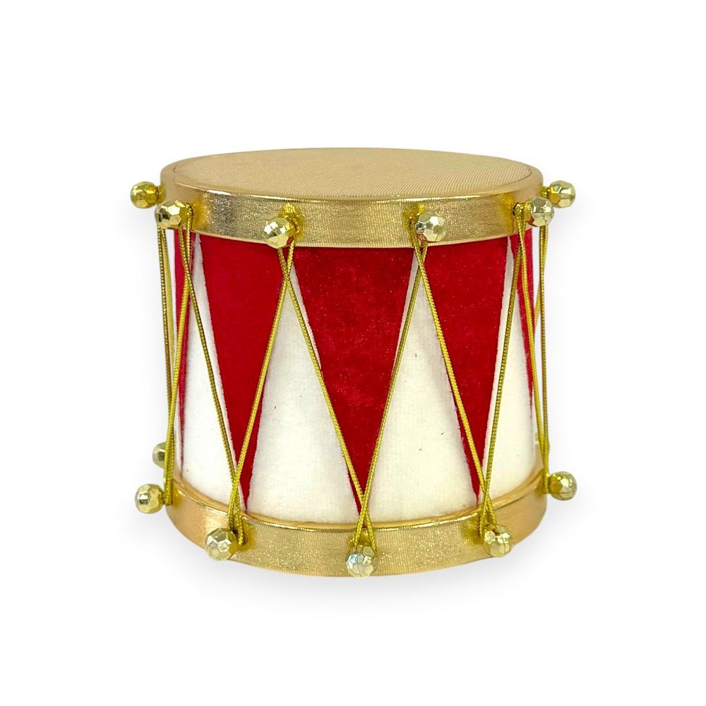 Velvet Christmas Drum Ornament