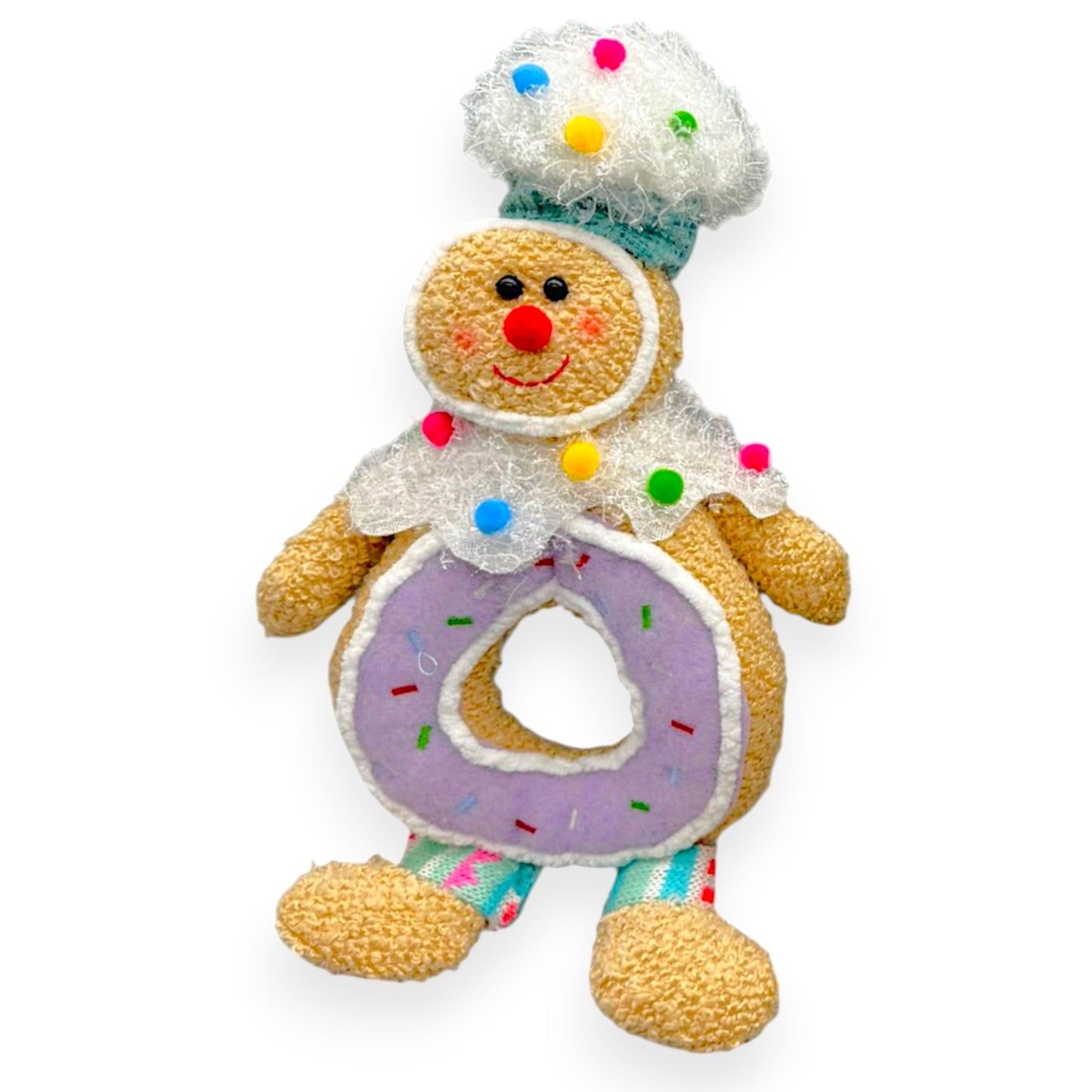 Gingerbread Plush Donut 11"